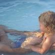 Tady jsem se svou neteří Simčou v krytém plaveckém bazéně,konkrétně v dětském bazénku.